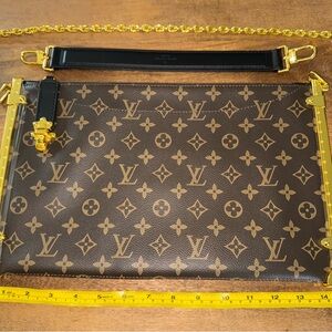 Brown Purse with Gold Chain, No Brand